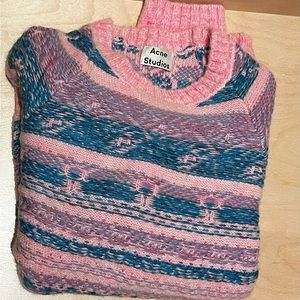 Acne Studios Jacquard Fair Isle Sweater Size Medium